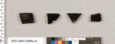 Terracotta rim fragments of kylikes (drinking cups)
