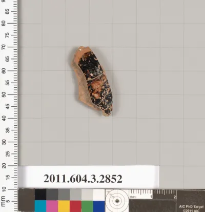 Terracotta fragment of a closed shape