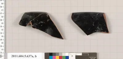 Terracotta rim fragments of kylikes (drinking cups)