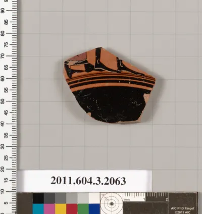 Terracotta fragment of a kylix (drinking cup)