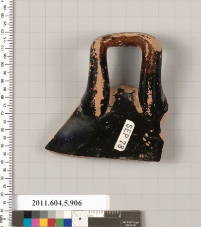 Terracotta fragment of a kylix (drinking cup)