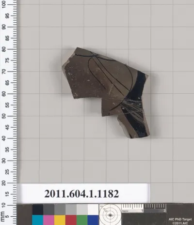 Terracotta fragment of a kylix (drinking cup)