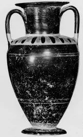 AMPHORA, NECK (CHALCIDIAN, BLACK-FIGURE)