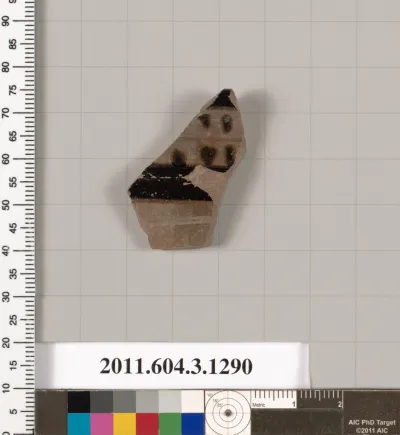 Terracotta rim fragment of a skyphos (deep drinking cup)