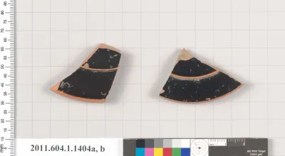 Terracotta fragments of kylikes (drinking cups)