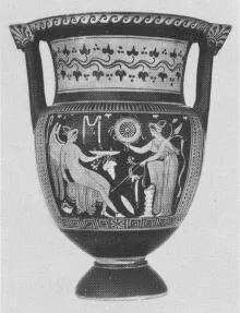 KRATER, COLUMN (SOUTH ITALIAN, APULIAN, RED-FIGURE)