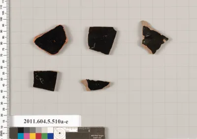 Terracotta fragments of kylikes (drinking cups)
