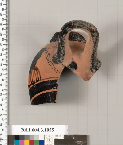 Terracotta fragment of a mastoid (drinking cup with narrow base)