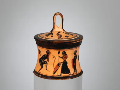 Terracotta pyxis (box)