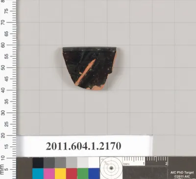 Terracotta rim fragment of a kylix (drinking cup)