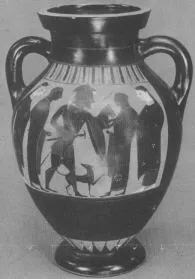 AMPHORA, BELLY, TYPE B (ATHENIAN, BLACK-FIGURE)