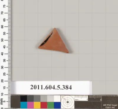 Terracotta fragment of a kylix (drinking cup)