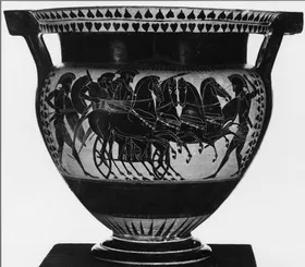 KRATER, COLUMN (ATHENIAN, BLACK-FIGURE)