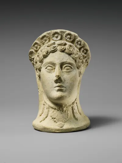 Terracotta head of a woman