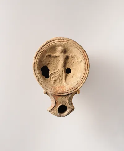 Terracotta oil lamp
