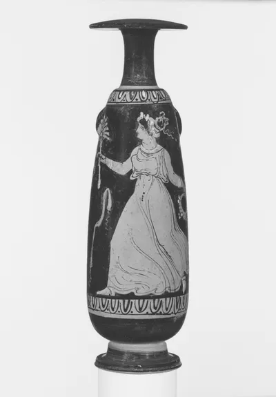 Apulian Red-Figure Footed Alabastron