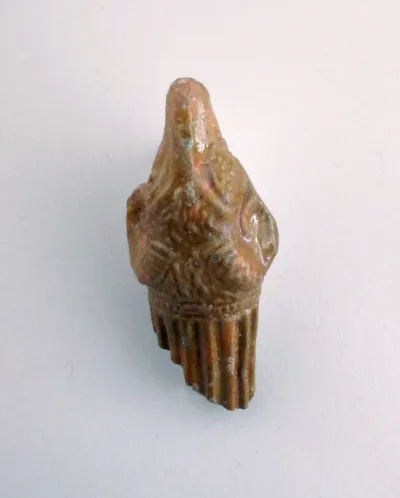 Glazed terracotta handle fragment from a saucepan (patera)