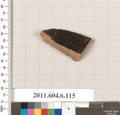 Terracotta fragment of a closed shape
