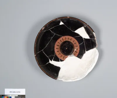 Terracotta fragment of a phiale (libation bowl)