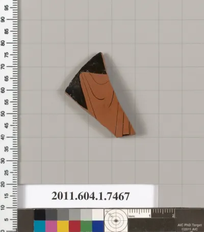 Terracotta fragment of a kylix (drinking cup)