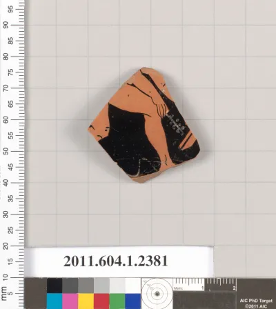 Terracotta fragment of a kylix (drinking cup)