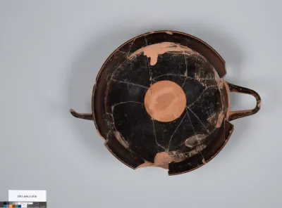 Terracotta fragment of a kylix: lip cup (drinking cup)