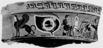 KRATER, VOLUTE, FRAGMENT (ATHENIAN, BLACK-FIGURE)