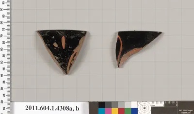 Terracotta rim fragments of kylikes (drinking cups)