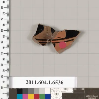 Terracotta fragment of a kylix (drinking cup)