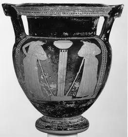 KRATER, COLUMN (ATHENIAN, RED-FIGURE)