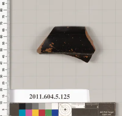 Terracotta rim fragment of a stemless kylix (drinking cup)?