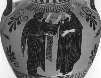 AMPHORA, NECK (ATHENIAN, BLACK-FIGURE)