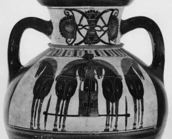 AMPHORA, NECK (ATHENIAN, BLACK-FIGURE)