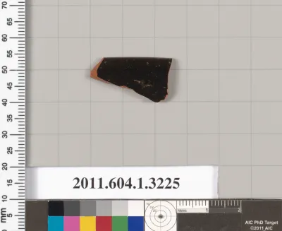 Terracotta rim fragment of a kylix (drinking cup)