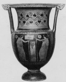 KRATER, COLUMN (SOUTH ITALIAN, APULIAN, RED-FIGURE)