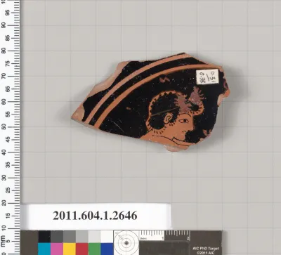 Terracotta fragment of a kylix (drinking cup)