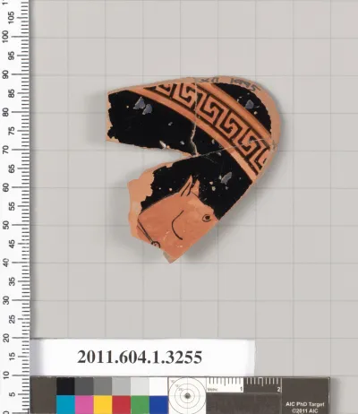 Terracotta fragment of a kylix (drinking cup)