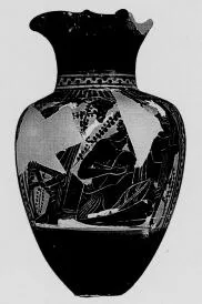 OINOCHOE, FRAGMENT (ATHENIAN, BLACK-FIGURE)