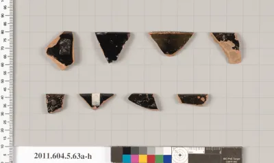 Terracotta rim fragments of kylikes (drinking cups)