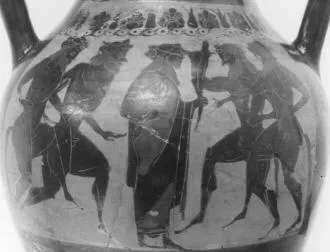 AMPHORA, BELLY, TYPE B (ATHENIAN, BLACK-FIGURE)