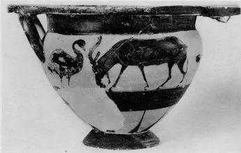 KRATER, COLUMN (ATHENIAN, BLACK-FIGURE)