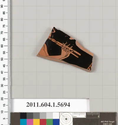 Terracotta fragment of a kylix (drinking cup)