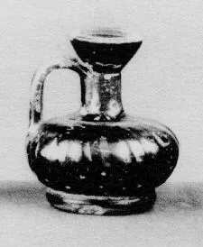 LEKYTHOS,  SQUAT (SOUTH ITALIAN, BLACK GLAZE)