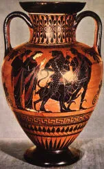 AMPHORA, NECK (ATHENIAN, BLACK-FIGURE)