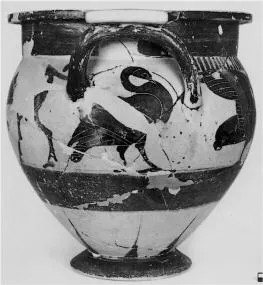 KRATER, COLUMN (ATHENIAN, BLACK-FIGURE)