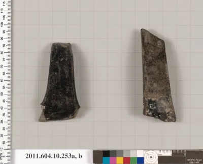 Terracotta fragments from kyathoi (single handled cups)?