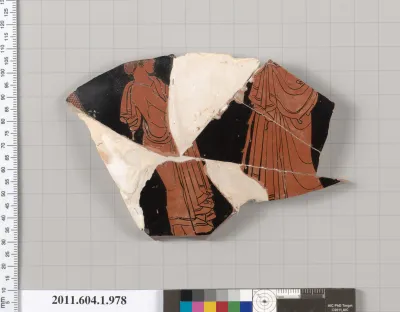 Terracotta fragment of a kylix (drinking cup)