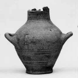 AMPHORA, BELLY-HANDLED (ATHENIAN GEOMETRIC, SILHOUETTE)