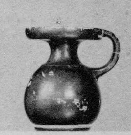 LEKYTHOS, SQUAT (ATHENIAN, BLACK GLAZE)