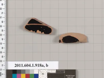 Terracotta fragments of kylikes (drinking cups)